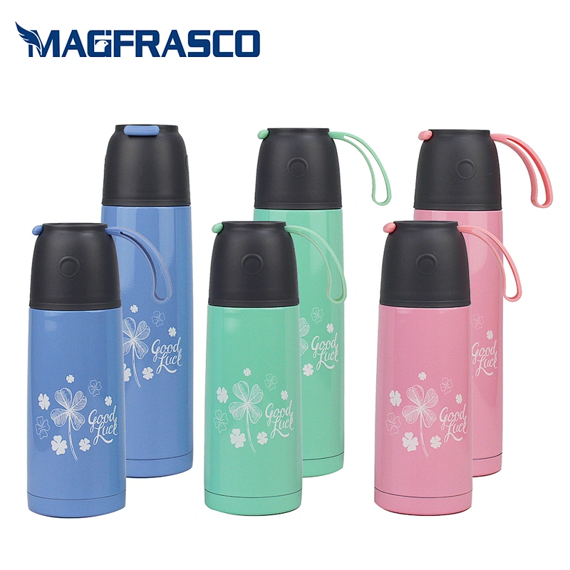 Custom Logo Printing Free Sample Leak Proof  Warm Cold 24H Blue Vacuum Water Bottle Stainless Steels