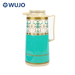 Magfrasco 1L 1.3L 1.6L 1.9L metal body glass lined Egyptian dallah coffee pot thermos