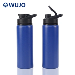 Magfrasco custom 750ml  stainless steel  blue single wall metal water bottle