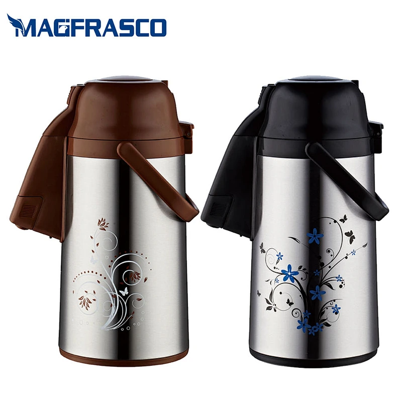 3L Factory OEM Best Glass Refill Stainless Steel Body AirPot with Decal