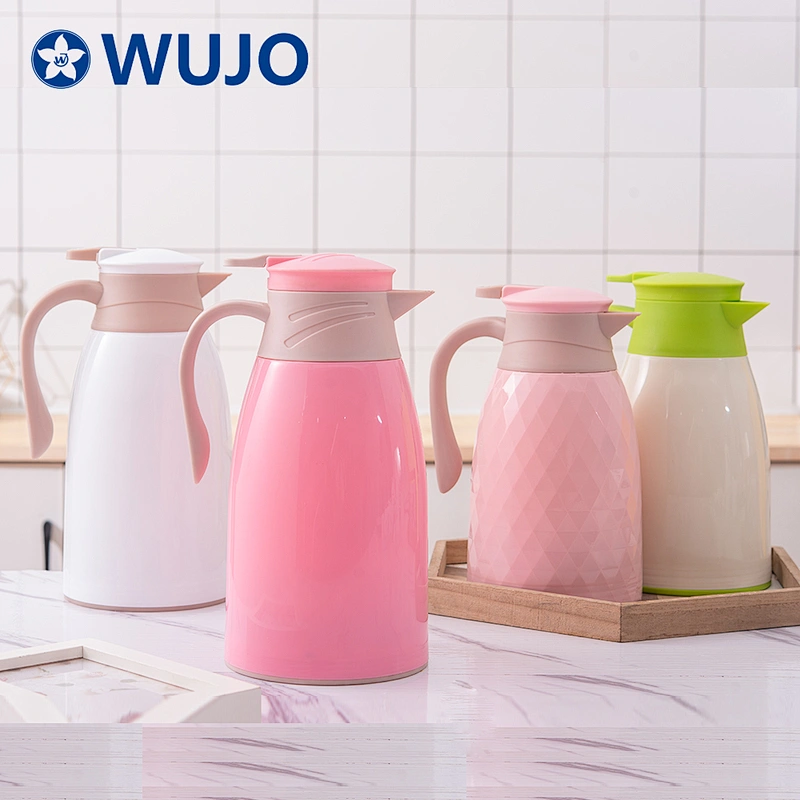 1L BEST SELLING  vacuum hot cold tea coffee pot plastic thermos vacuum flask glass inner