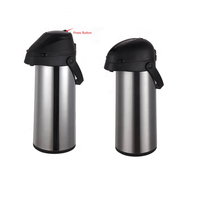 1L 1.3L 1.6L 1.9L  Custom Double Wall Stainless Steel Chile Paraguay  Pump Thermos Tea Air Coffee Pot