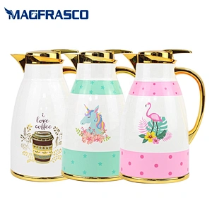 1L 1.3L 1.6L 1.9L High Quality Custom Muslim Arabic Turkish Vacuum Thermos Flask  with Glass Refill Inside