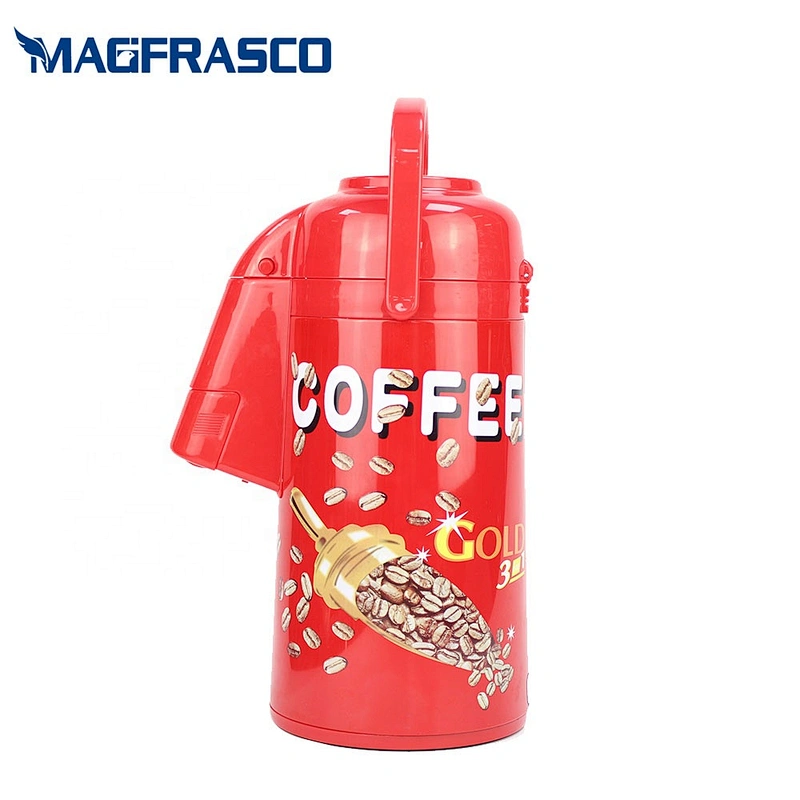 3L Good Price High Quality  Pump Dispenser Tea Water Thermal Thermos Glass Refill Metal Air Coffee Pot