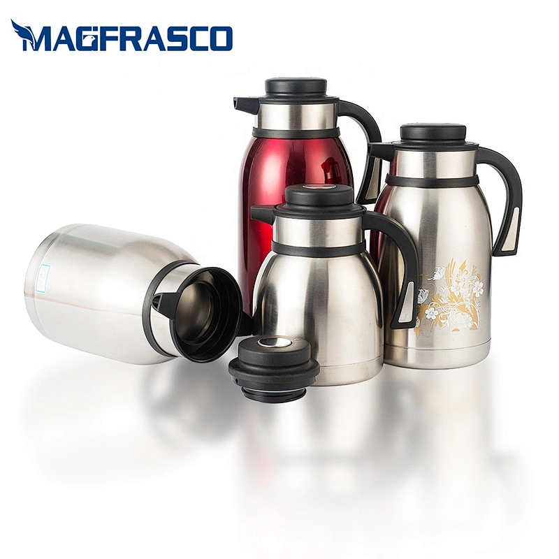 OEM 1.2L 1.5L 2.0 Liters Custom Capacity Logo Stainless Steel Thermal Arab Printed Double Wall Coffee Pot