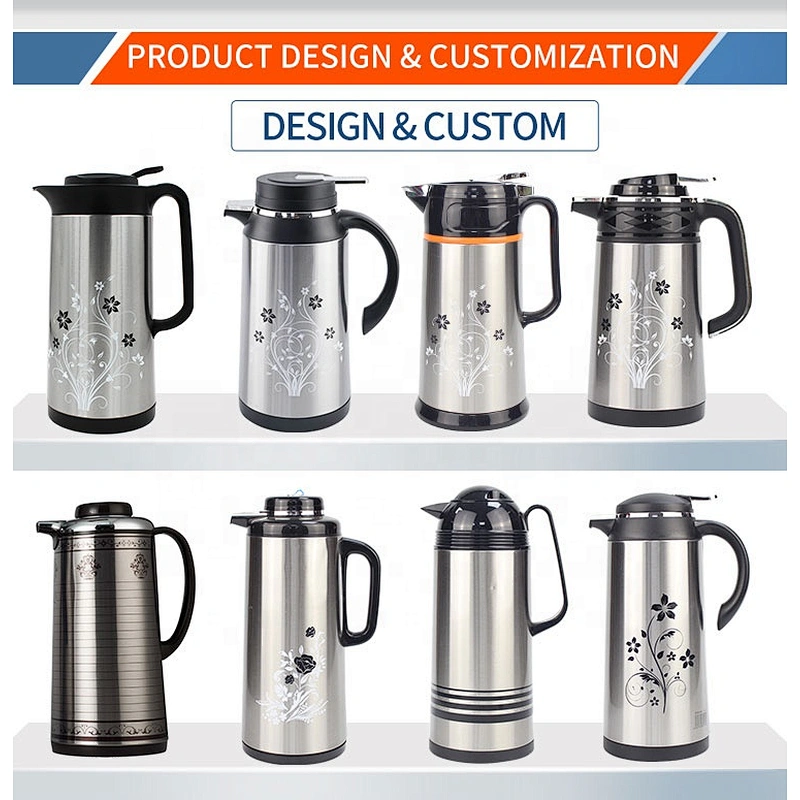 1l 1.3l 1.6l 1.9l custom printing wholesale hot cold coffee tea stainless steel vacuum flask glass inner