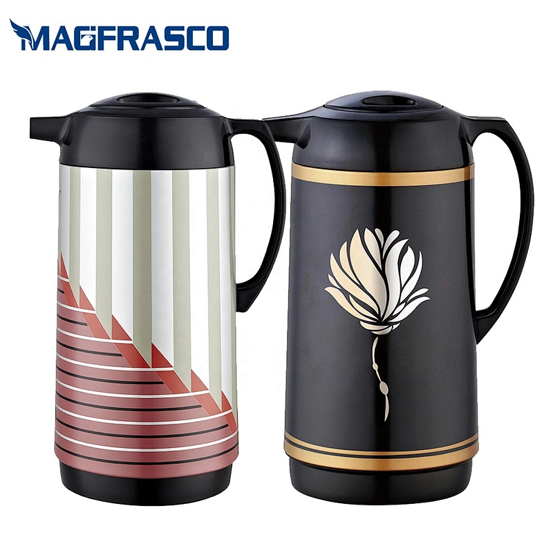 China Factory SGS 1L 1.3L 1.6L 1.9L Metal Body Tea Thermos Vacuum Dallah Coffee Pot with Glass Refill
