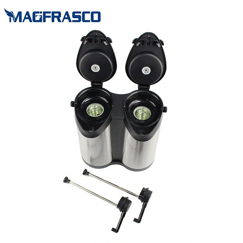 hot water double head container stainless steel glass refill  tea coffee airpot pump flask