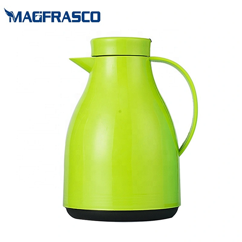 WUJO 0.5L 1L 2L glass liner thermos vacuum jug plastic coffee pot leak-proof vacuum flask