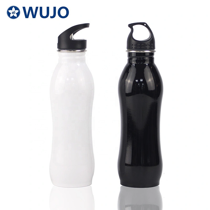 Magfrasco single wall cheap white black stainless steel water bottles sport