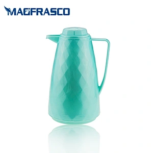 Manufacturer new design thermos thermal water coffee vacuum plastic flasks with glass liner