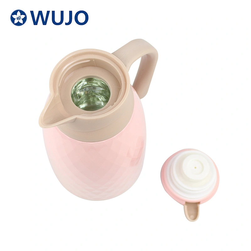 1L BEST SELLING  vacuum hot cold tea coffee pot plastic thermos vacuum flask glass inner
