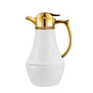 1L Luxury Thermal Insulation Antique Brass Copper Hot Cold Yemen Arabic Turkish Coffee Pot