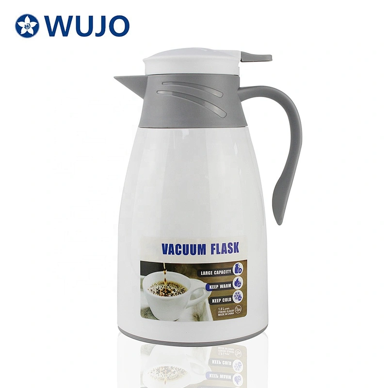 Best selling 1 liter purple glass liner hot drink tea water plastic thermos arabic coffee flask