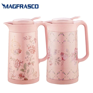 Factory Custom Multiple Color Shape Vacuum Flask Insulated Thermal Metal Coffee Pot with Glass Refill