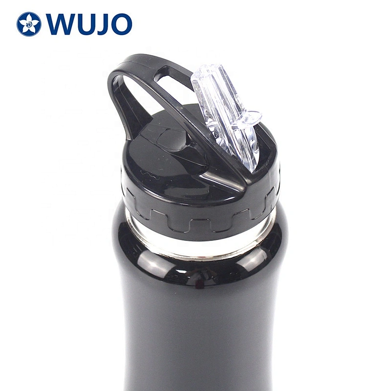 WUJO single wall stainless steel silver custom water bottles sport