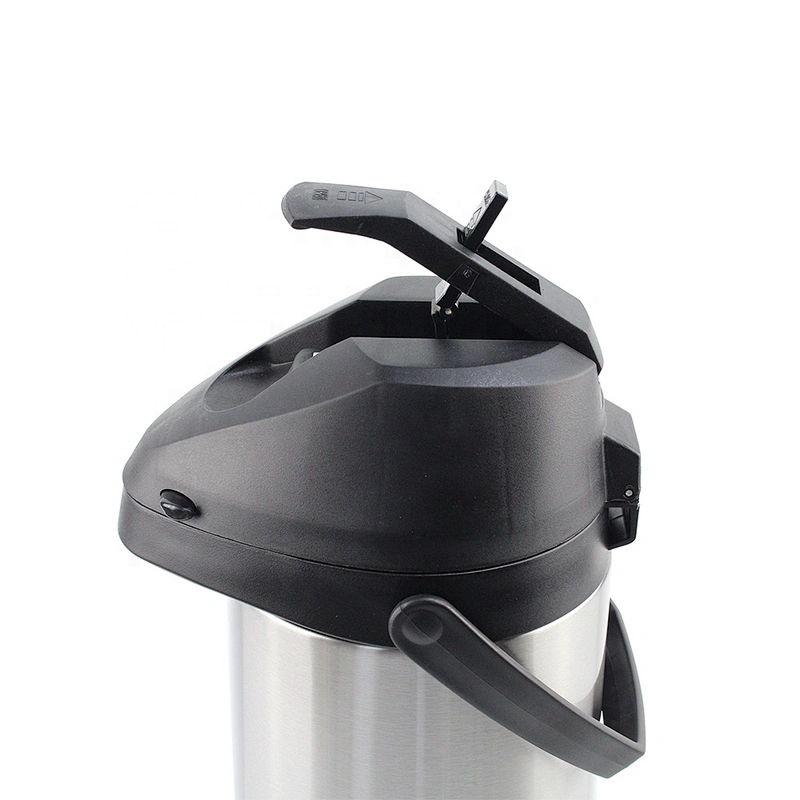 WUJO  3L glass refill  stainless steel hot cold coffee water air pump pot  thermos flask manufacturing