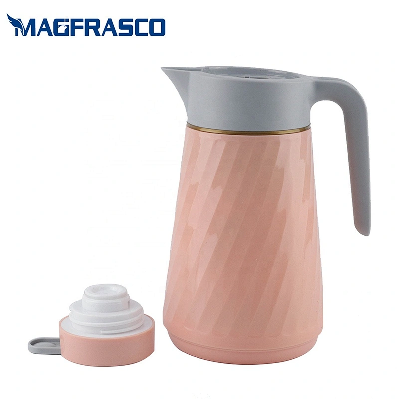 Keep Hot Cold Middle East Arabic  Blue Plastic Water Coffee Vacuum Flask Thermos with Glass Liner