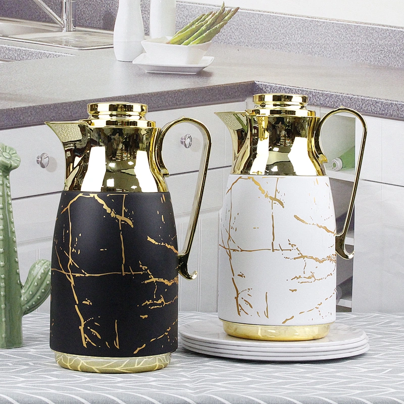 Factory High End Red Dubai Saudi Thermal Tea Thermos Vacuum Royal Arabic Coffee Pot Dallah