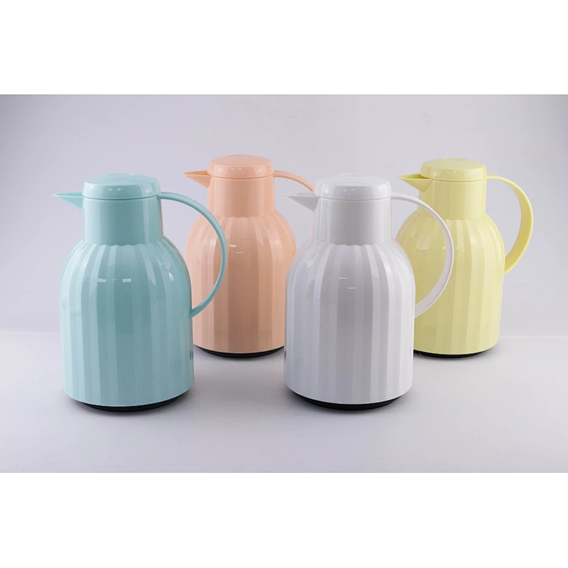 Factory Chinese Thermos 1L 1.5L Arab Plastic Body Flask Turkish Coffee Pot  with Glass Inner