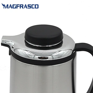 Wholesale Double Wall Stainless Steel  Silver Insulated  Stanley Arabic Coffee Pot for Airline Restaurant Hotel