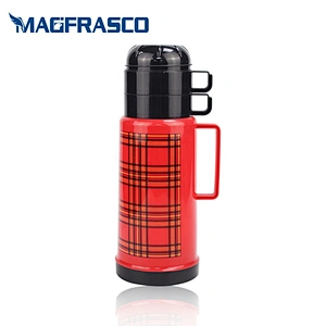 Leak proof african hot selling 1L 1.8L plastic tea thermos vacuum thermal flask with glass liner