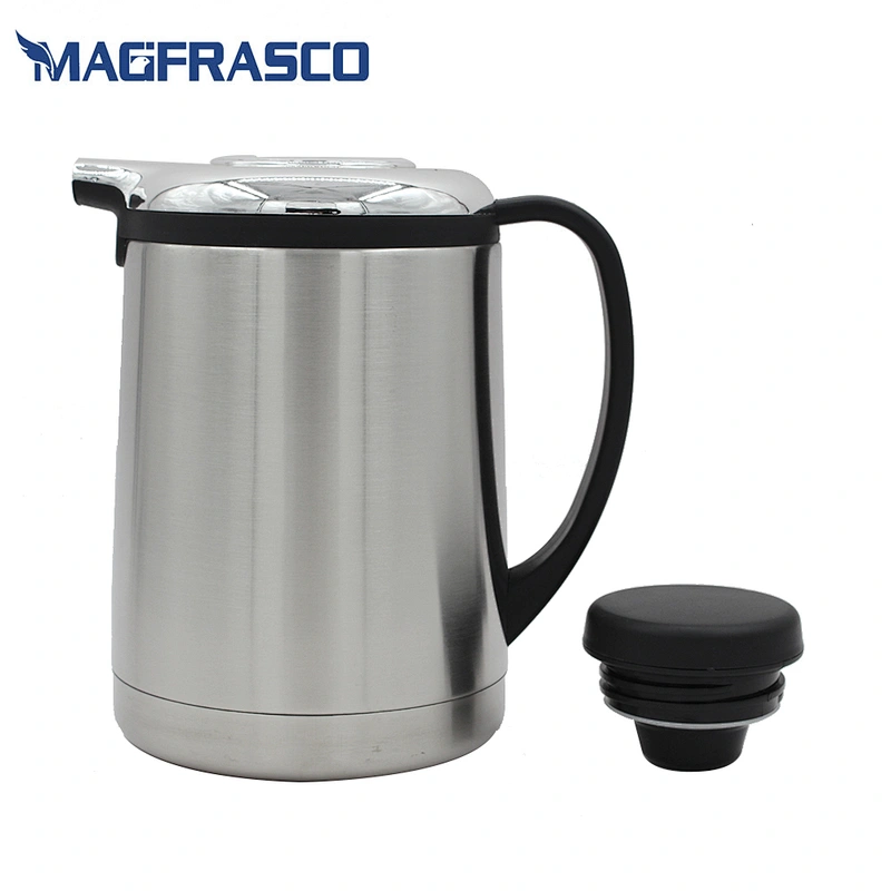 Wholesale Double Wall Stainless Steel  Silver Insulated  Stanley Arabic Coffee Pot for Airline Restaurant Hotel