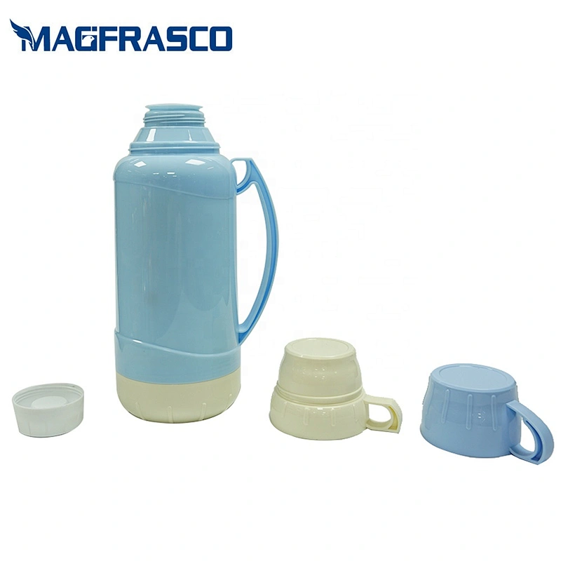 1L 1.8L Custom Printing Glass Liner Inner Outdoor Camping Sports  Travel Plastic Vacuum Thermos Flask