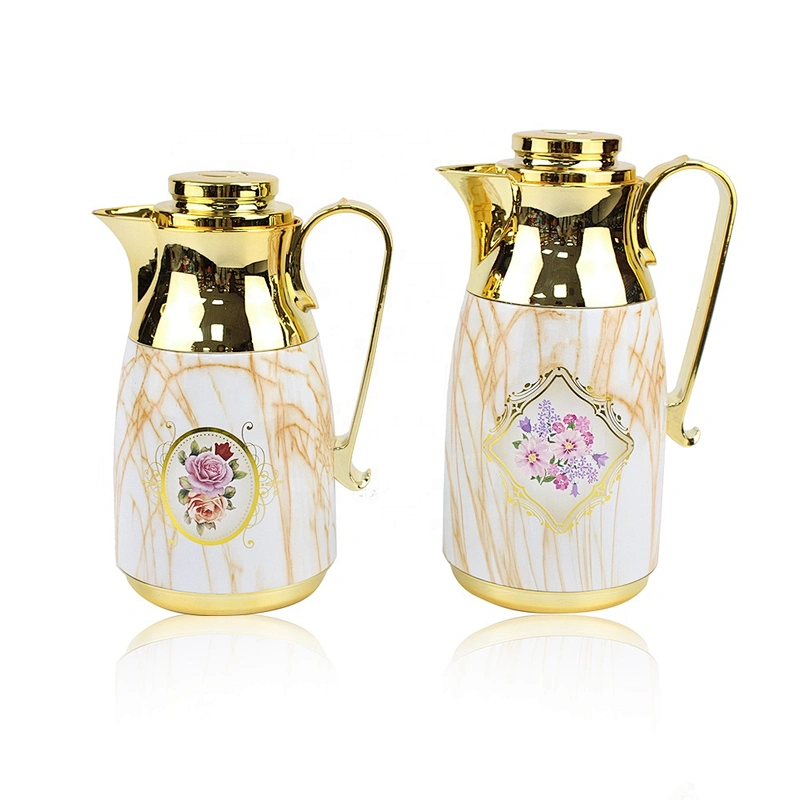 Wholesale Royal High End Jebena Ethiopian Thermal Vacuum Thermos Tea Dallah Arabic Coffee Pot with Glass Liner