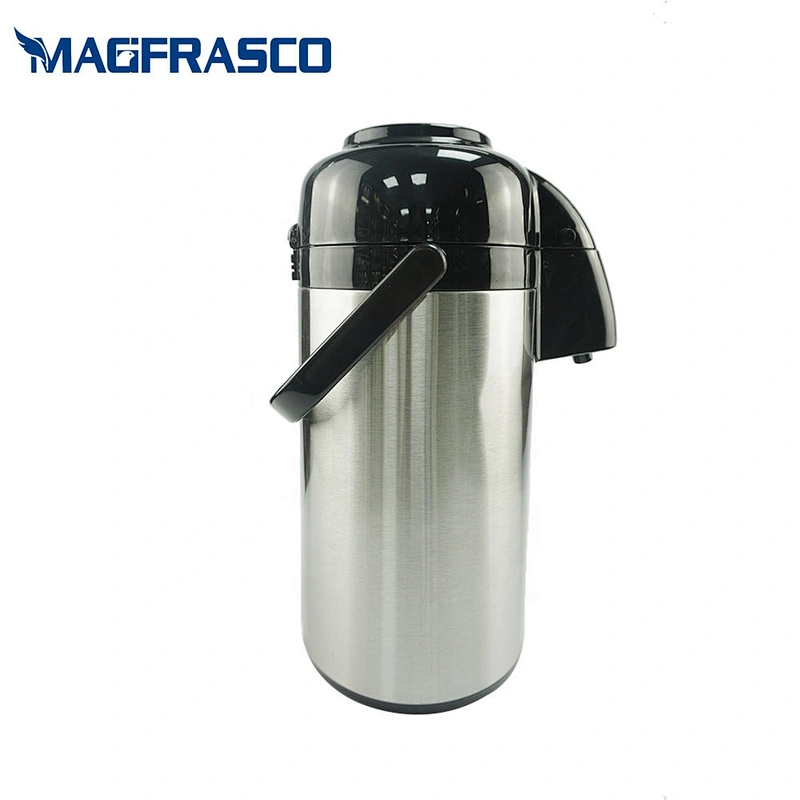 China Factory OEM 3L Coffee AirPot Glass Refill Inner Silver Thermal Insulation Stainless Steel Vacuum Flask