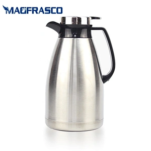 2L Home Restaurant Red Thermos Insulated Vacuum Arabic Double Wall Stainless Steel Coffee Pot Manufacturer