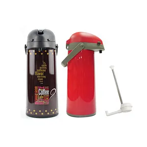 OEM Free Design Insulated Vacuum Water Coffee Press Pump Air Pressure Flask Thermos Pot with Good Price
