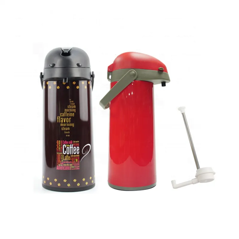OEM Free Design Insulated Vacuum Water Coffee Press Pump Air Pressure Flask Thermos Pot with Good Price