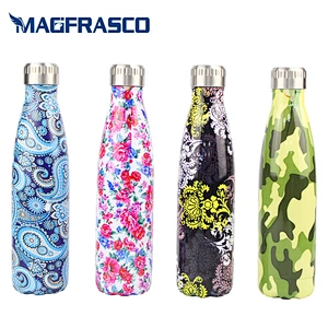 OEM Custom Logo Printing Cola Shaped Vacuum Double Wall  Stainless Steel Water Bottle Factory