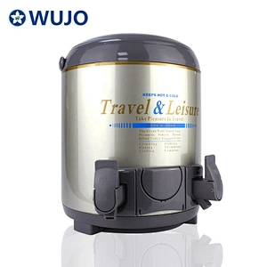 WUJO 13L 11L 9.5L 7.5L 5.5L double wall travel water cooler stainless steel  hot cold custom water jug