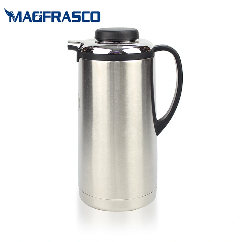 Wholesale Double Wall Stainless Steel  Silver Insulated  Stanley Arabic Coffee Pot for Airline Restaurant Hotel