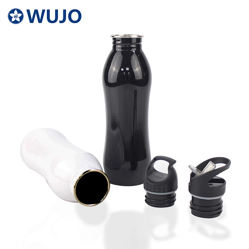 Magfrasco single wall cheap white black stainless steel water bottles sport