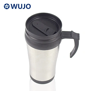 Magfrasco 450ml silver double wall stainless steel water bottle for car
