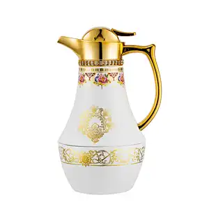 1L Luxury Thermal Insulation Antique Brass Copper Hot Cold Yemen Arabic Turkish Coffee Pot