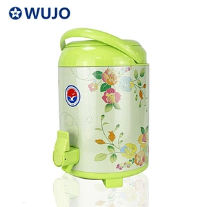 WUJO 13L 11L 9.5L 7.5L 5.5L double wall travel water cooler stainless steel  hot cold custom water jug