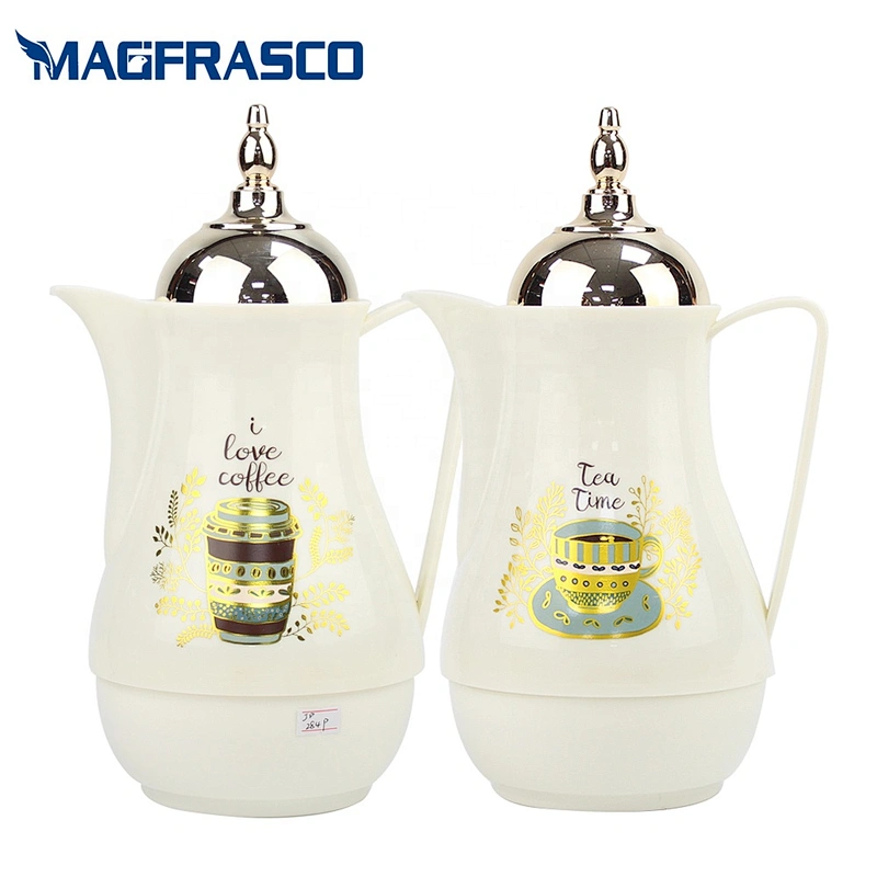 wholesale manufacturer logo printing coffee set bpa free glass liner insulated vacuum plastic arabic thermo
