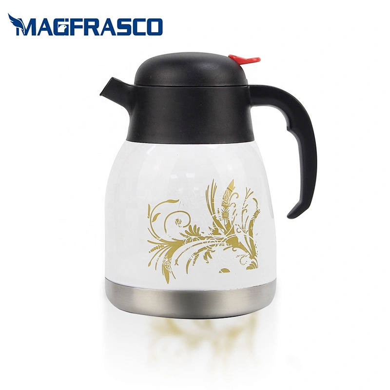1.2L 1.5L 2.0L Restaurant Hotel Airline Double Wall Stainless Steel Thermos Saudi Vacuum Arabic Coffee Pot