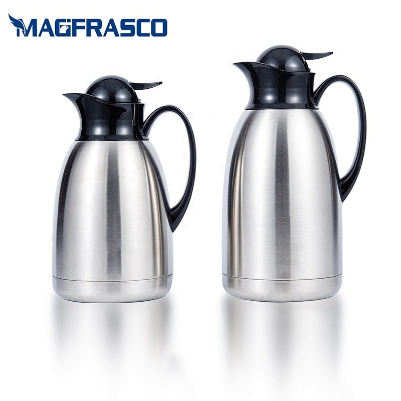 1.2L 1.5L 2L Silver Good Design Unbreakable Double Wall Stainless Steel Big Thermos Tea and Coffee Pot