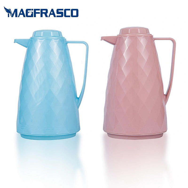 Manufacturer new design thermos thermal water coffee vacuum plastic flasks with glass liner