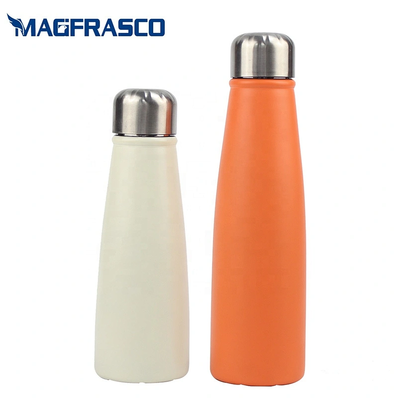 350ml 500ml 304 Orange White Thermos Double Wall Cola Shaped Stainless Steel Water Bottle Insulated
