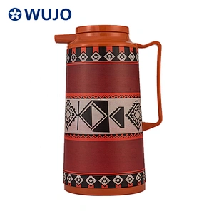 Magfrasco 1L 1.3L 1.6L 1.9L metal body glass lined Egyptian dallah coffee pot thermos