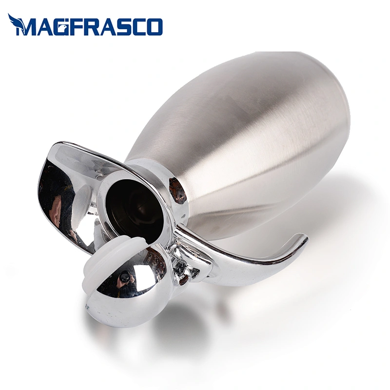 Wholesale PP Double Wall Stainless Steel  High End  Silver Office Thermos Serving Hotel Coffee Pot