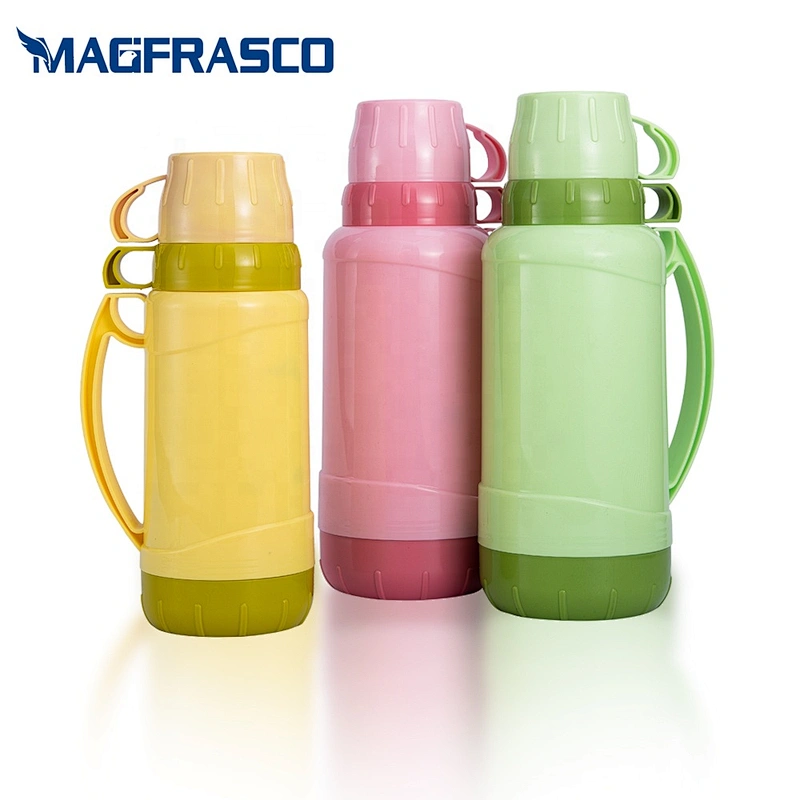 1L 1.8L Custom Printing Glass Liner Inner Outdoor Camping Sports  Travel Plastic Vacuum Thermos Flask
