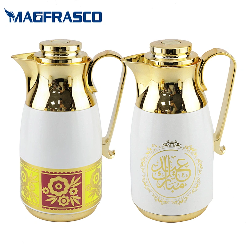 Wholesale Royal High End Jebena Ethiopian Thermal Vacuum Thermos Tea Dallah Arabic Coffee Pot with Glass Liner