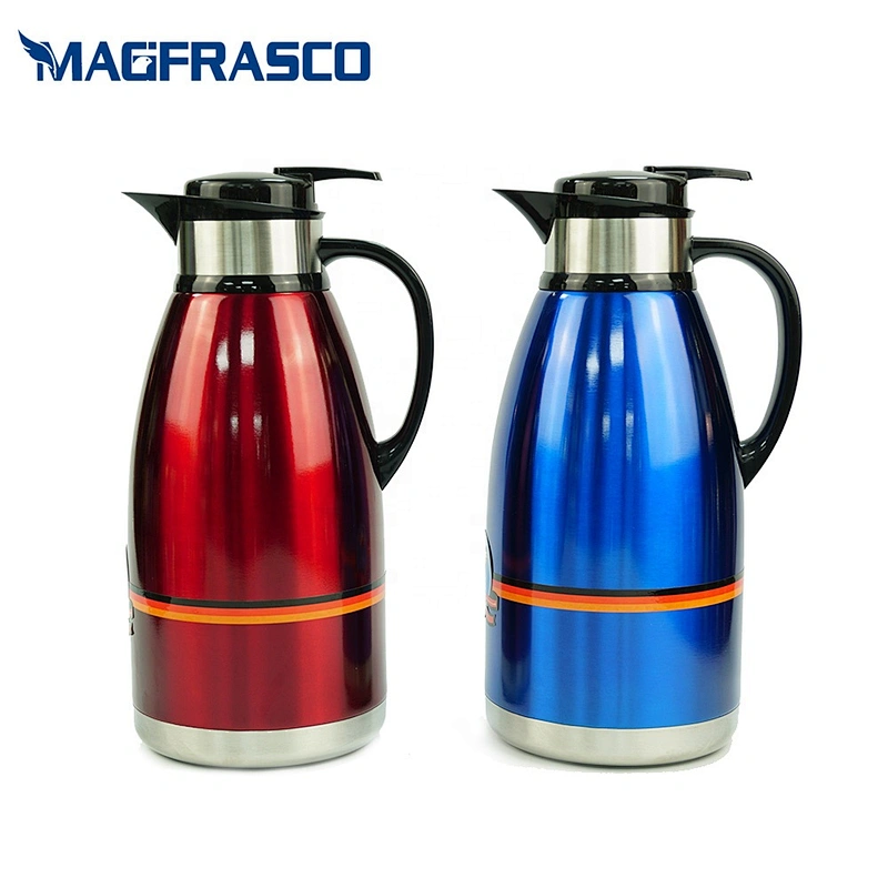 Factory OEM Free Design 2L 3L Blue Classical Good Price Arabic Coffee Pot Double Wall Stainless Steel